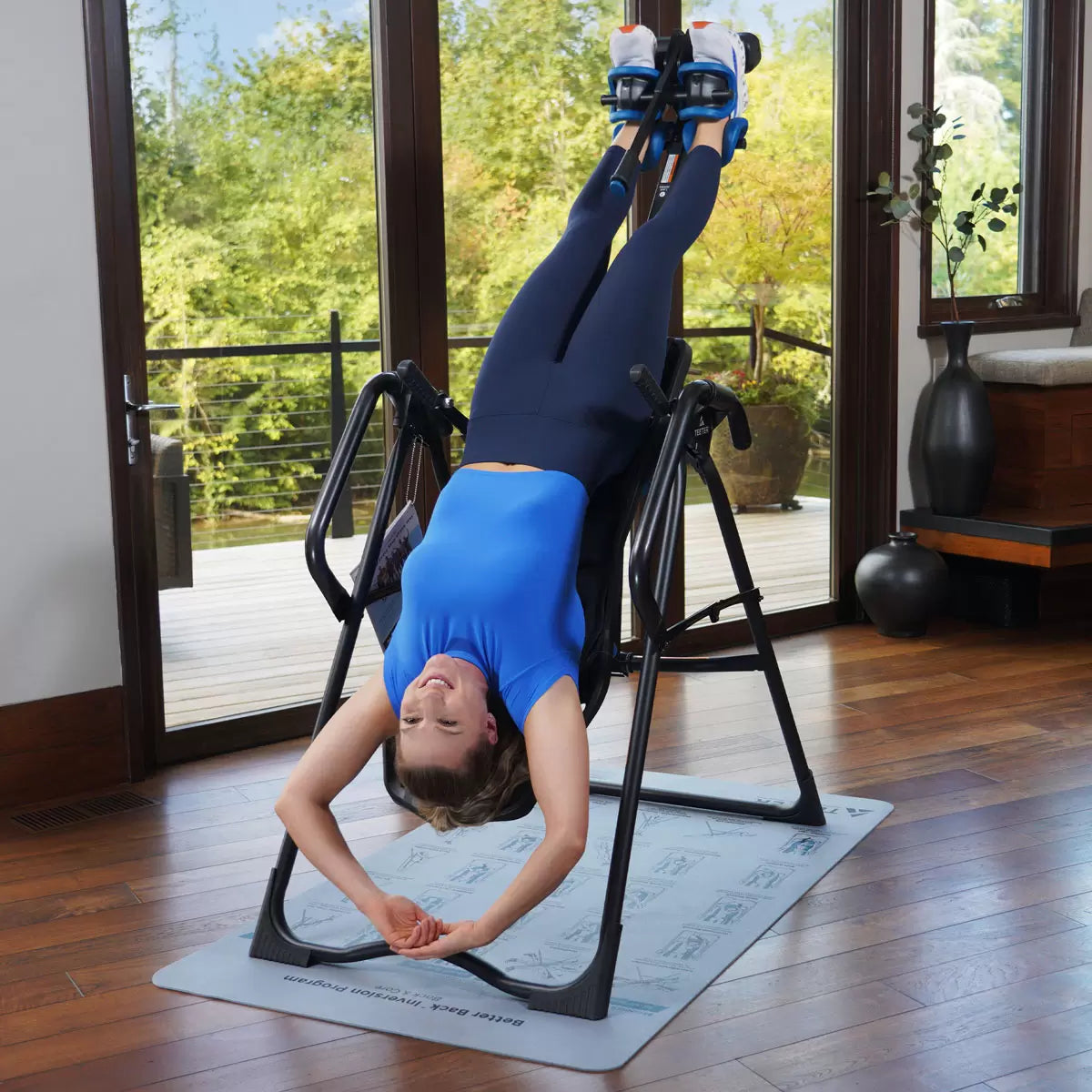 Teeter FitSpine FX3 Inversion Table with Comfort Cushion & Program Mat | Spinal Decompression Relief | Back Pain Sufferers