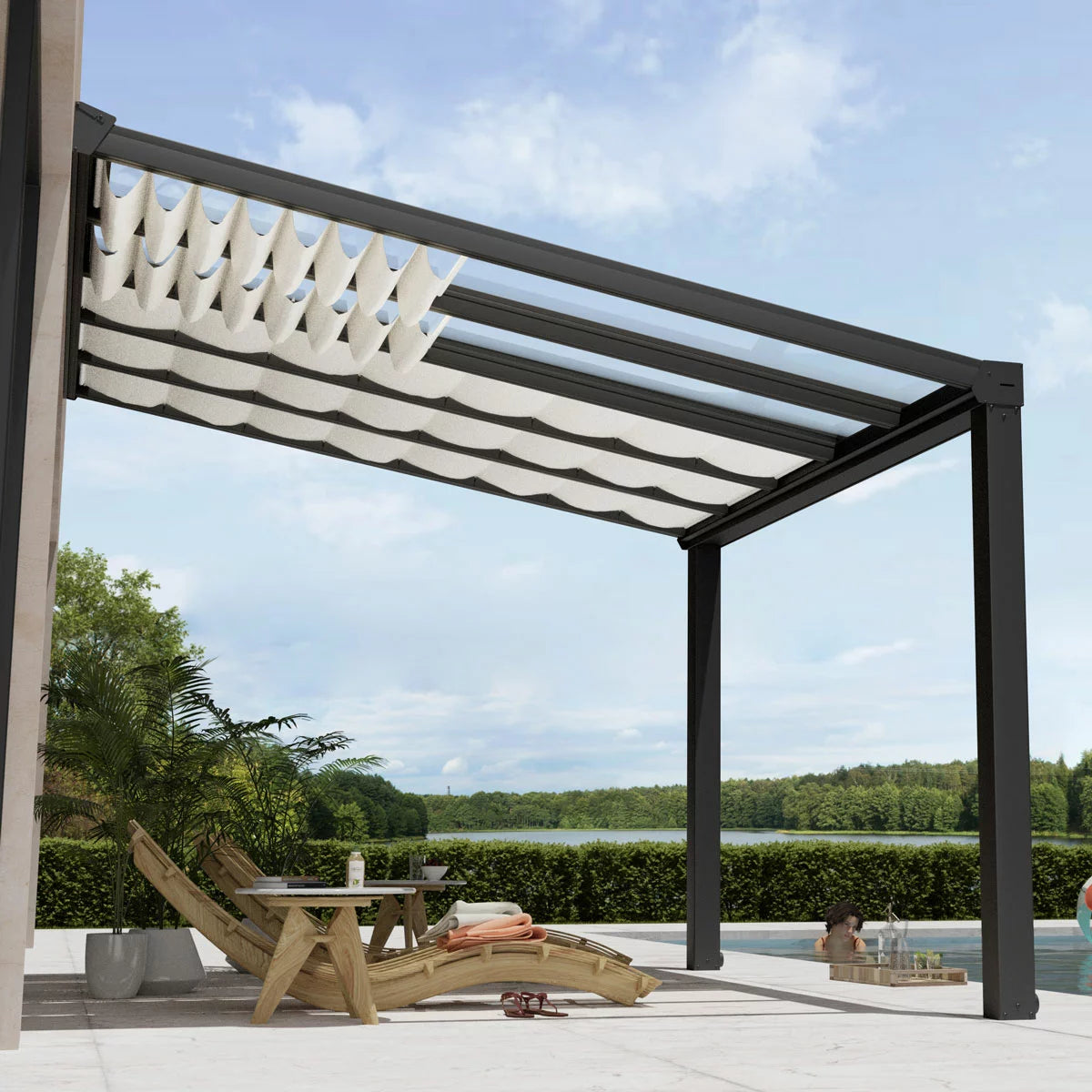 Palram Canopia Stockholm Patio Cover Roof Blinds | Adjustable Shade and Heat Control | Stockholm Patio Cover Owners