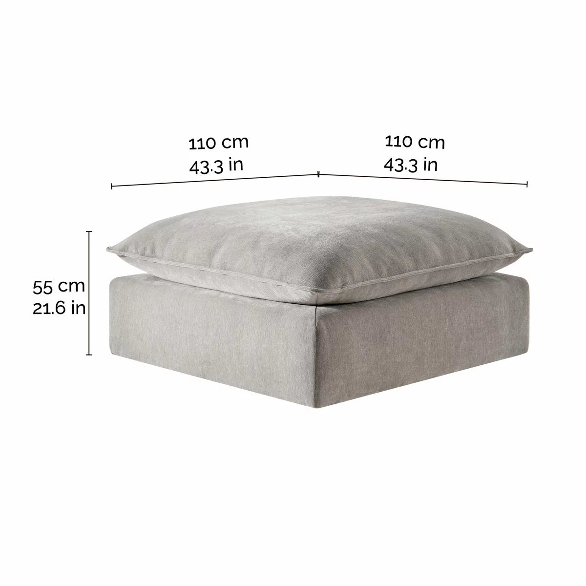 ALT Text
Aiden & Ivy Sereen Beige Fabric Ottoman upholstered in soft beige fabric for stylish seating and footrest use in modern living rooms.