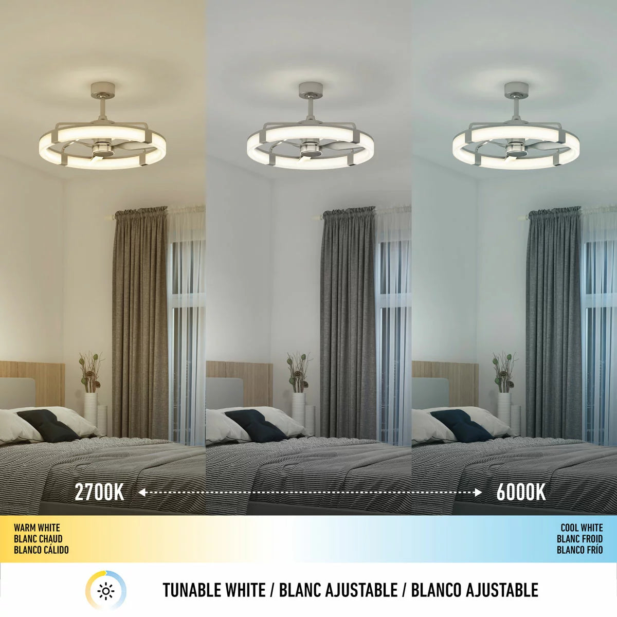 Artika Sunnyvale 28-inch fan light with remote control modern ceiling fan with integrated LED lighting for home interiors