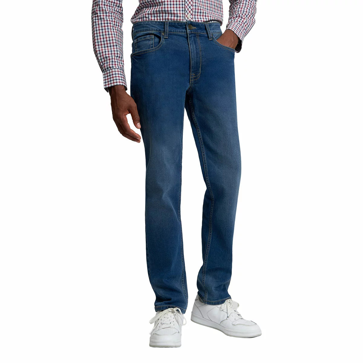 Ben Sherman mens denim jeans with classic straight fit and premium blue denim fabric for casual everyday/2 wear