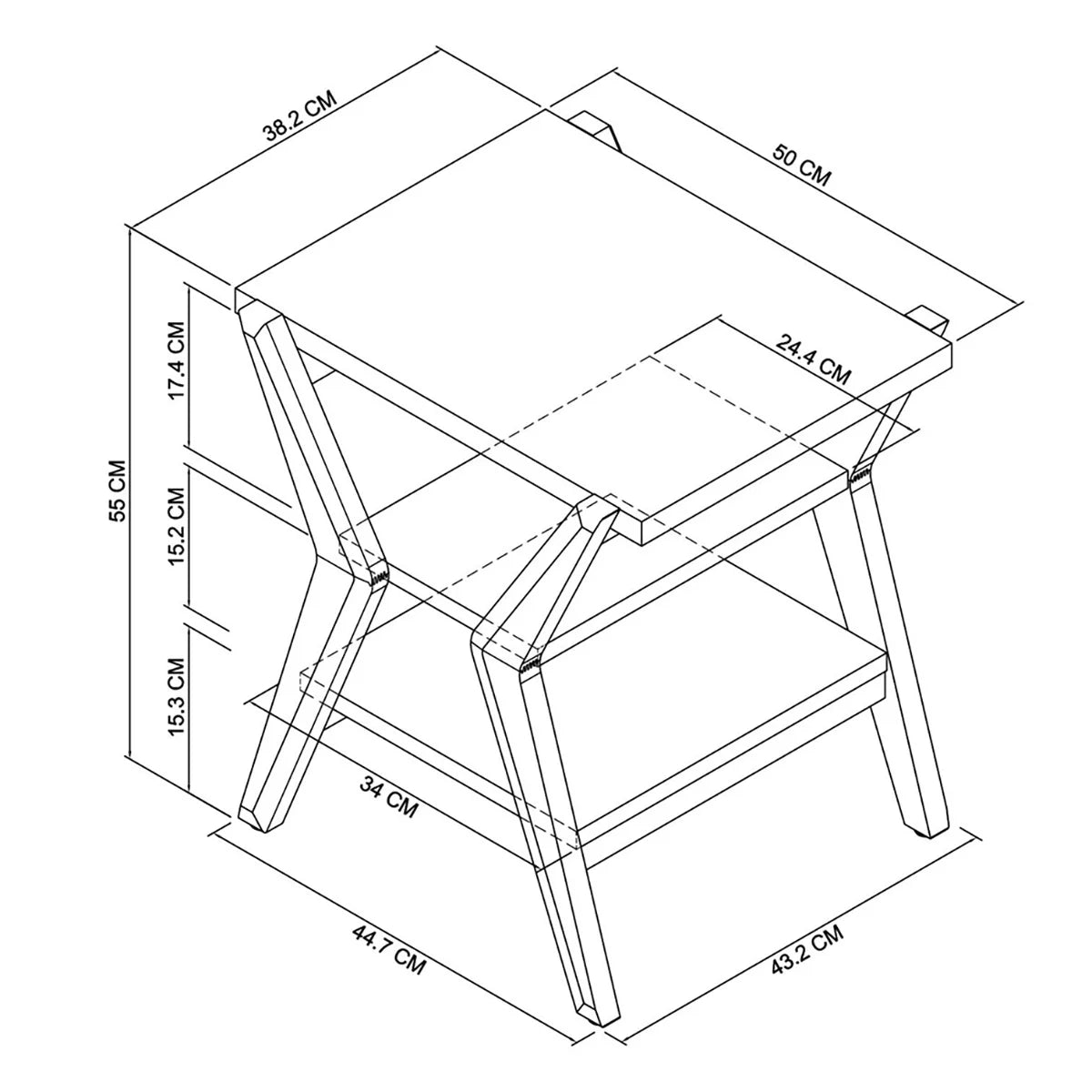 Bentley Designs Kristen Light Oak Lamp Table in modern light oak finish for living room use