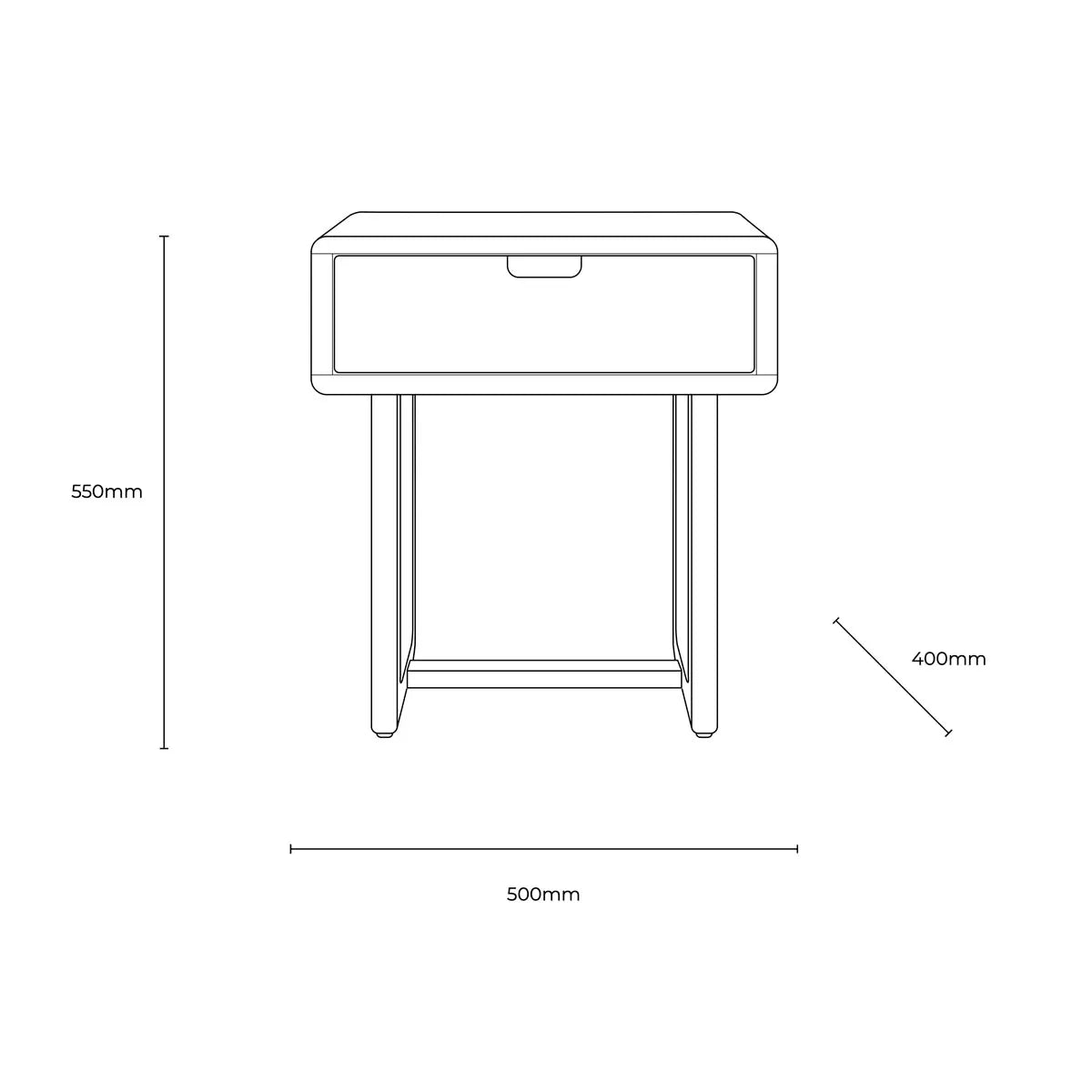 Gallery Craft Oak Nightstand wooden bedside table with stylish storage for modern bedroom interiors