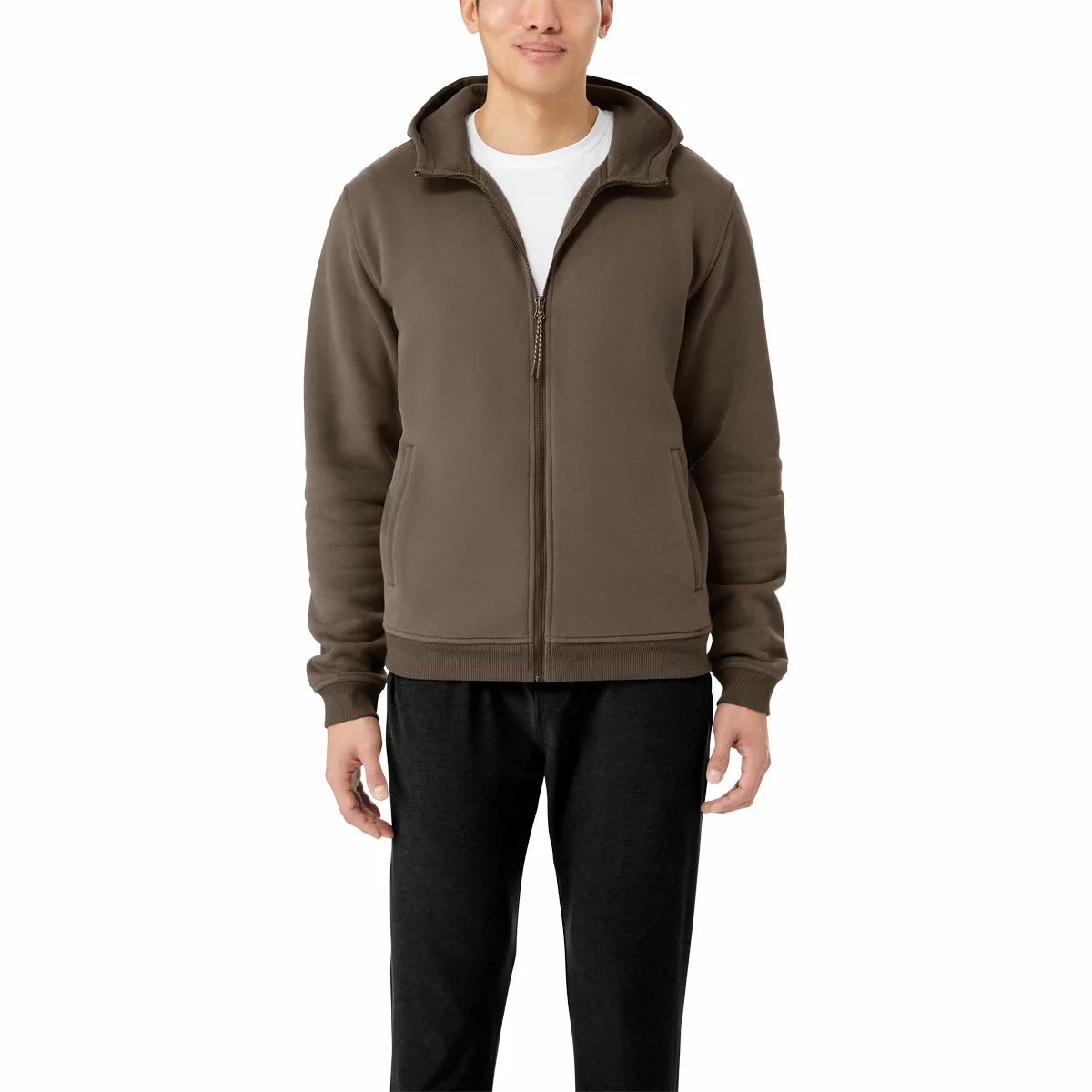 Kirkland Signature Mens Full Zip Hoody in soft fleece with adjustable hood and zipper/4