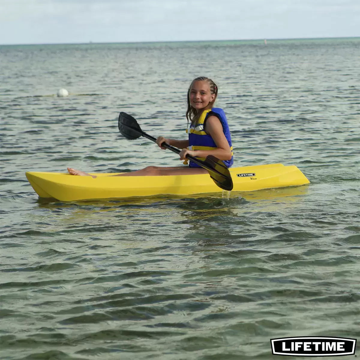 Lifetime Wave 6ft sit on youth kayak with paddle for beginner kids water adventures