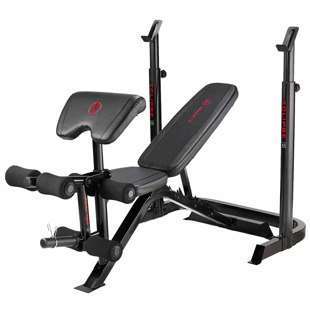 Marcy BE3000 Eclipse Weight Bench and Squat Rack for full body strength training and home gym workouts