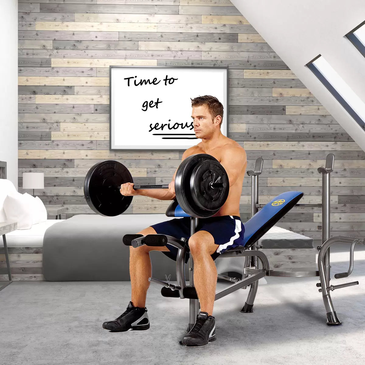 Marcy MWB-36780B Bench and Weight Set for complete home gym strength training and muscle-building workouts