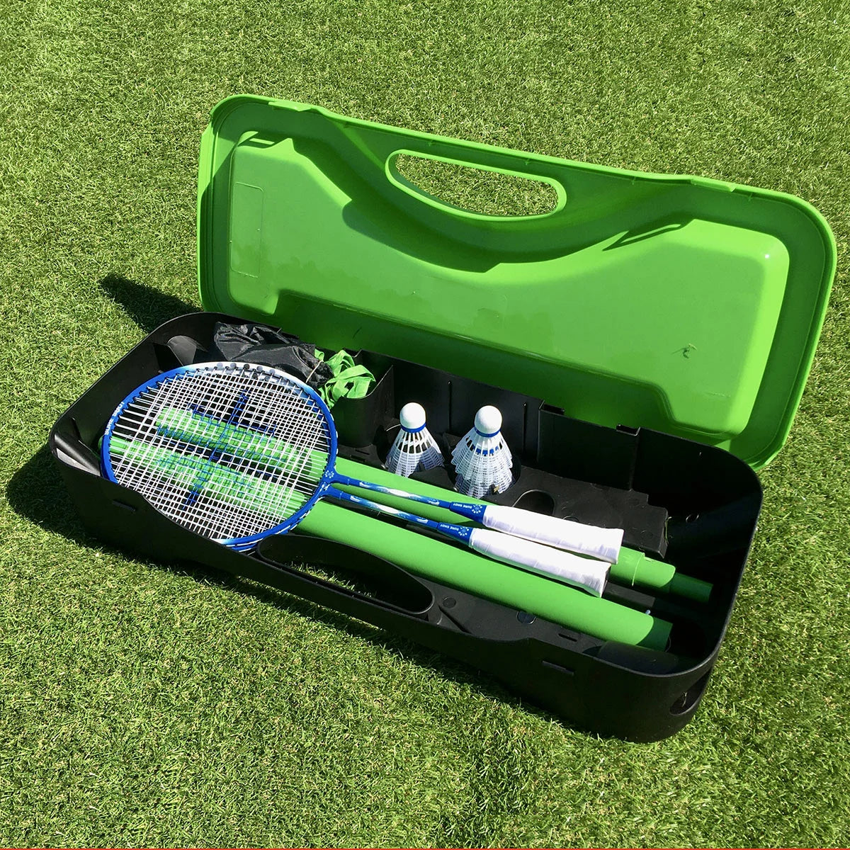 portable badminton set quick fit net easy setup outdoor play - 3