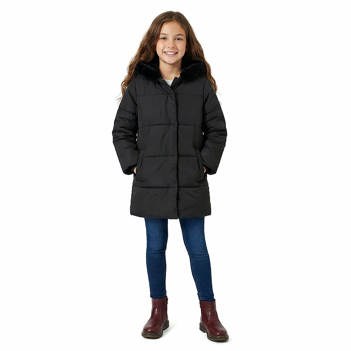 Andy and Evan kids fleece lined parka, view 5