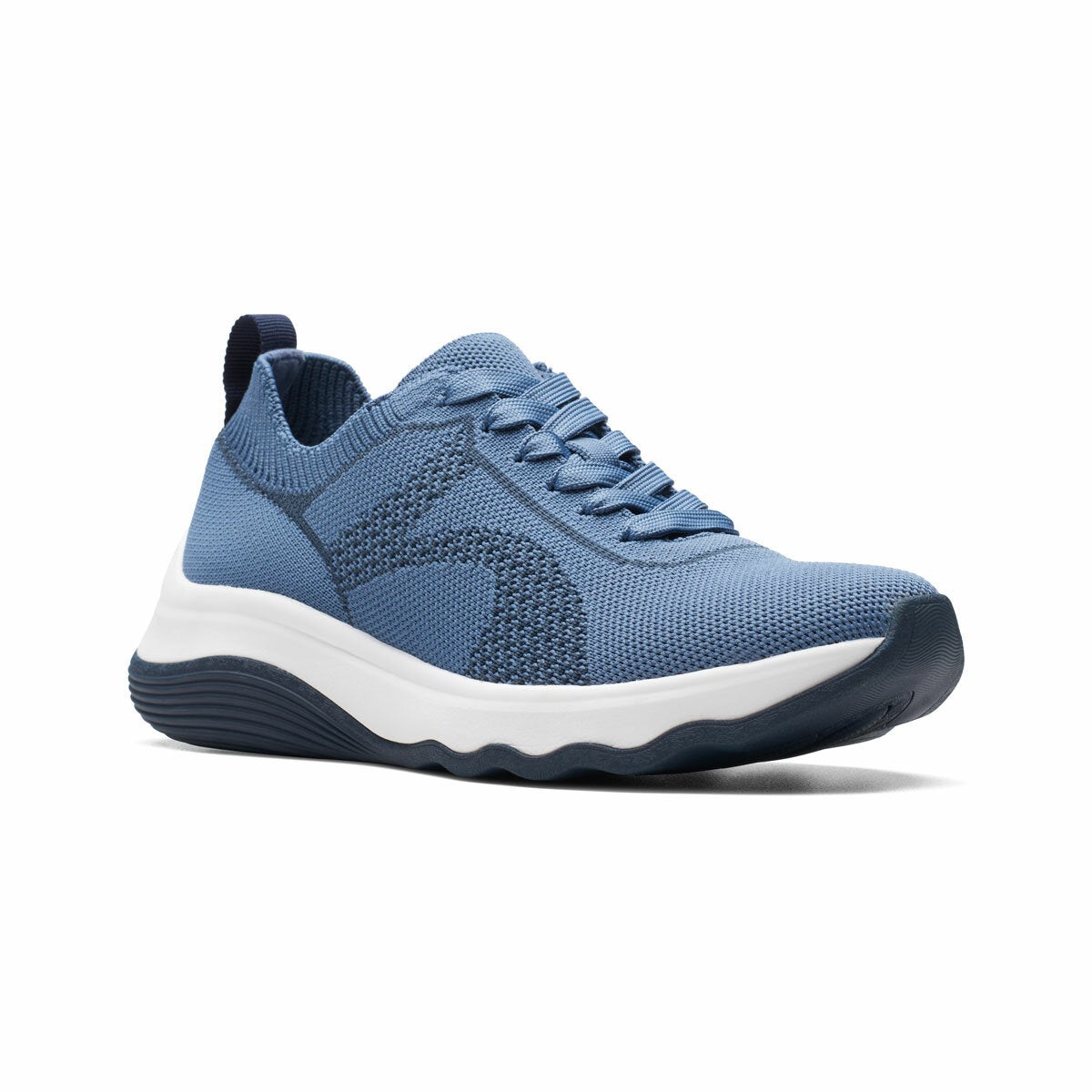 Clarks women's Circuit Tie knitted trainer, view 3