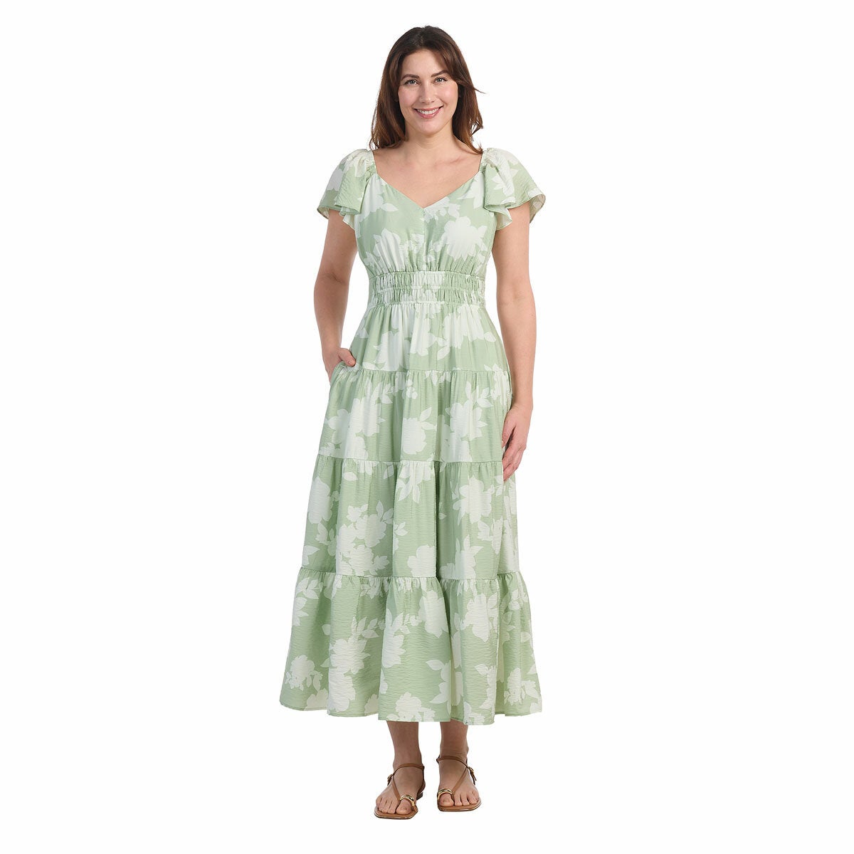 Dalia ladies tiered maxi dress, view 4