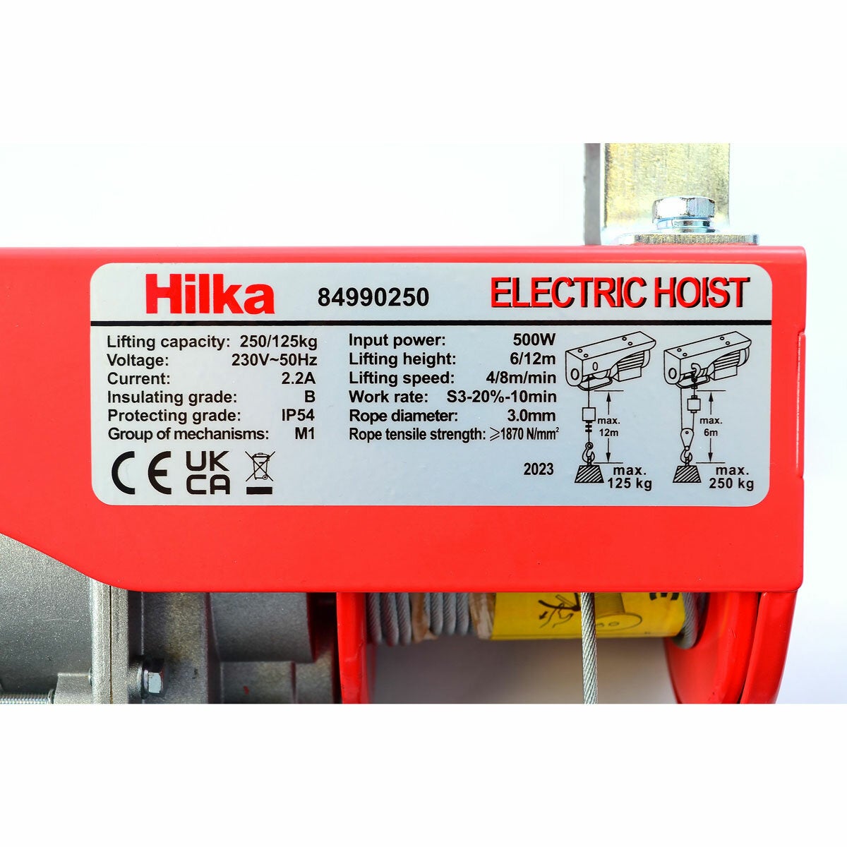 Hilka 250kg electric hoist, view 5