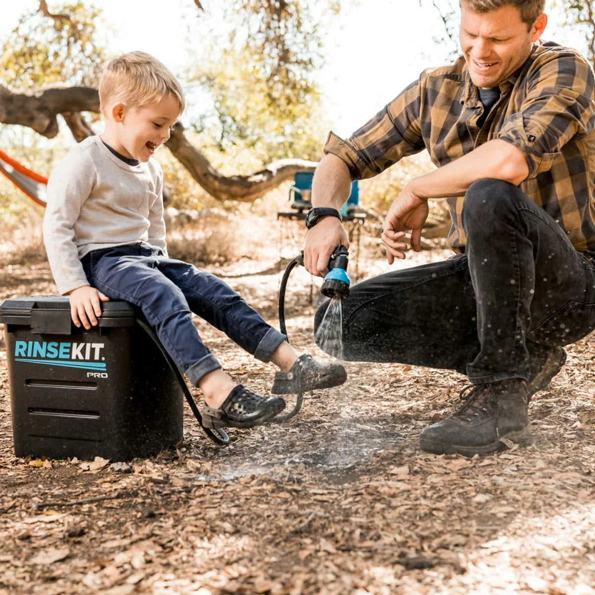 RinseKit PRO 13.2 Litre (3.5 US Gallon) Battery Powered Portable Shower | Pressurized Cleaning Anywhere | Camping & Outdoor Adventures