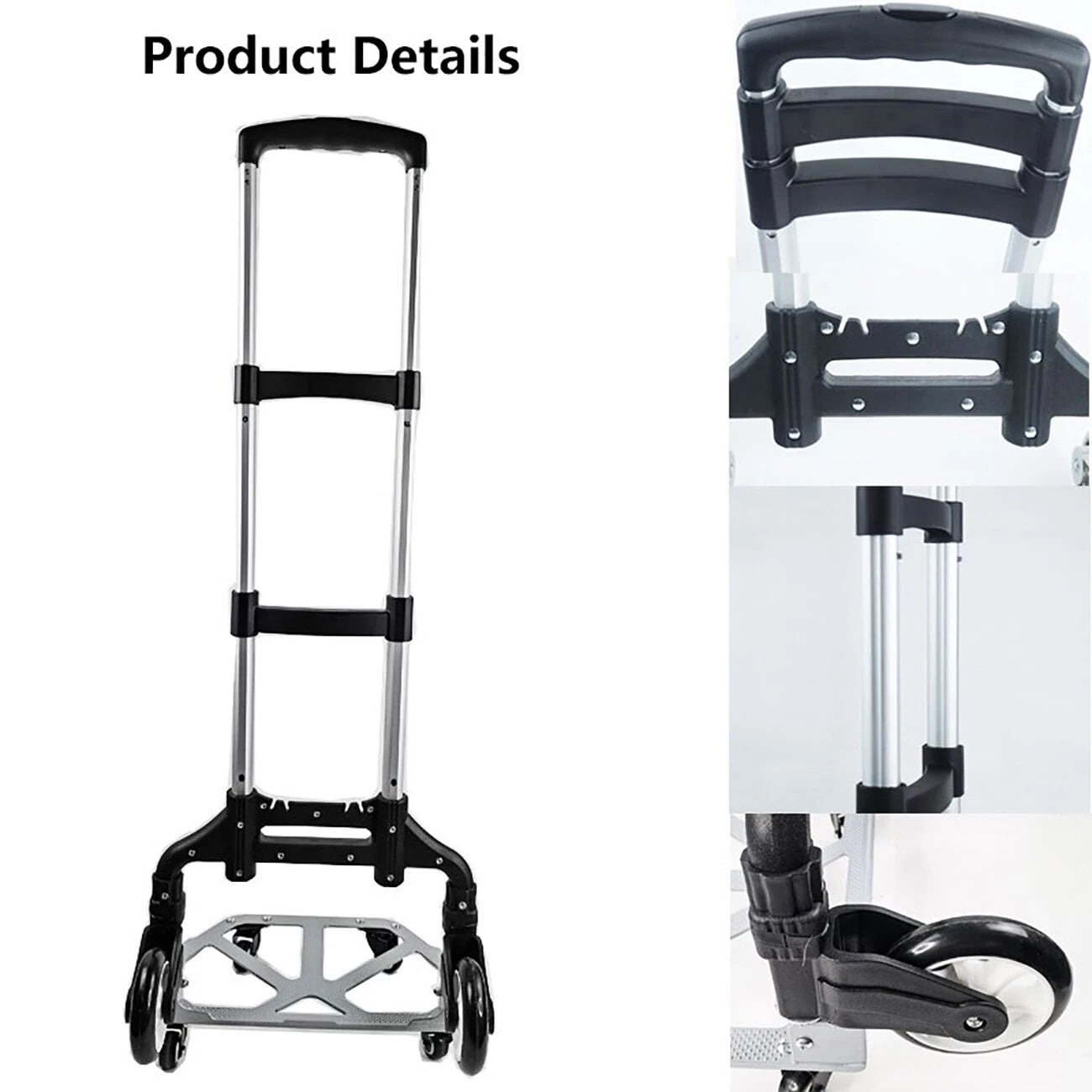 80KG heavy duty folding hand sack trolley truck barrow cart with wheels for moving boxes and transport use UK-3