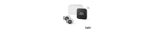 Tado X smart heating kit: square wireless temperature sensor, boiler programmer and smart radiator valve
