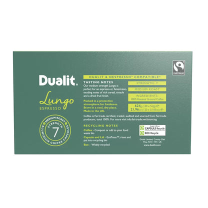 Dualit Nespresso Compatible Aluminium Capsules, 120 Servings | Fresh Aluminium Sealed Coffee Pods | Nespresso Machine Users