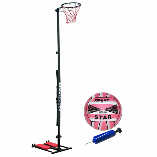 10ft junior netball unit grey padded adjustable safe kids play