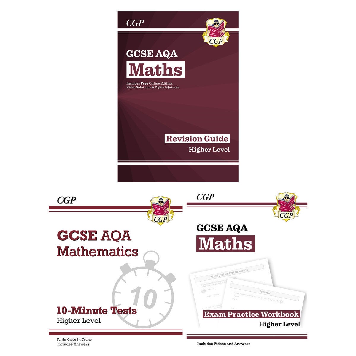 CGP GCSE 3 book pack – Maths AQA