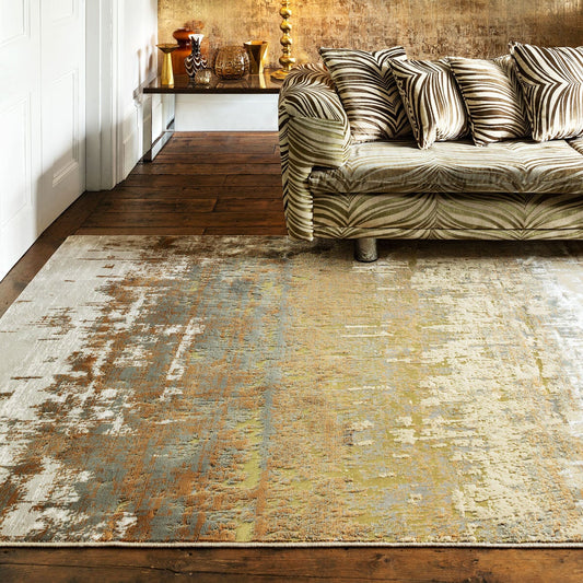 Asiatic Aurora dune metallic abstract rug, 160 x 230 cm or 200 x 290 cm
