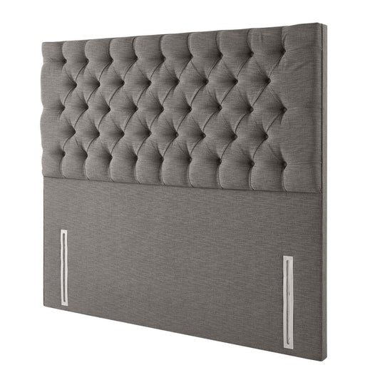Pocket Spring Bed Company Ravello full height headboard light grey