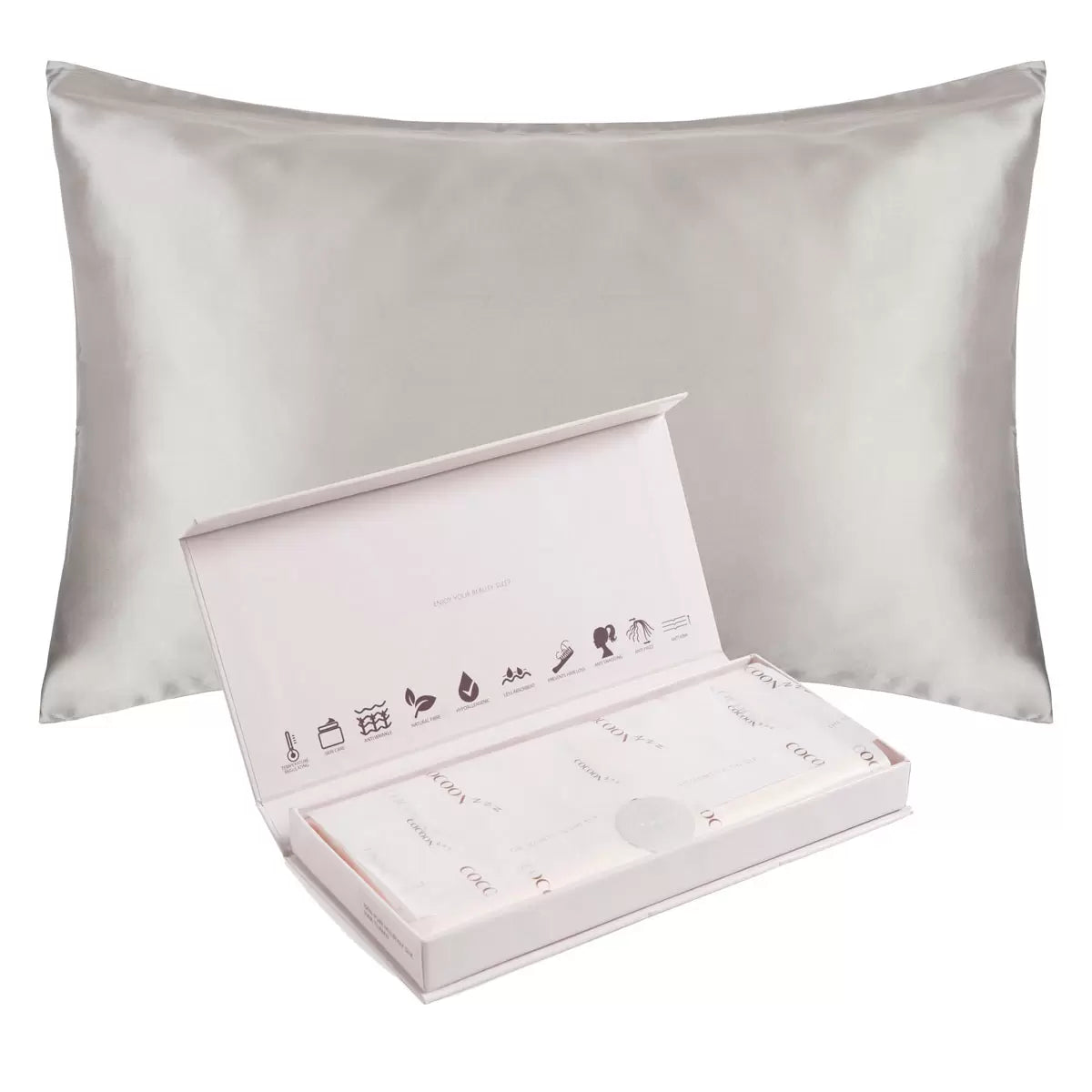 Cocoonzzz 100% Mulberry Silk Pillowcase – 16 Momme Beauty Bedding