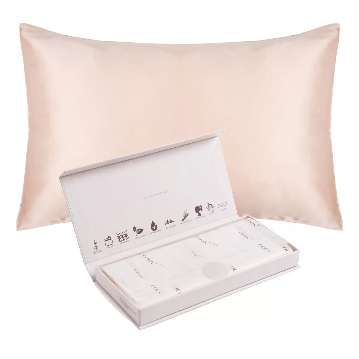 Cocoonzzz 100% Mulberry Silk Pillowcase – 16 Momme Beauty Bedding