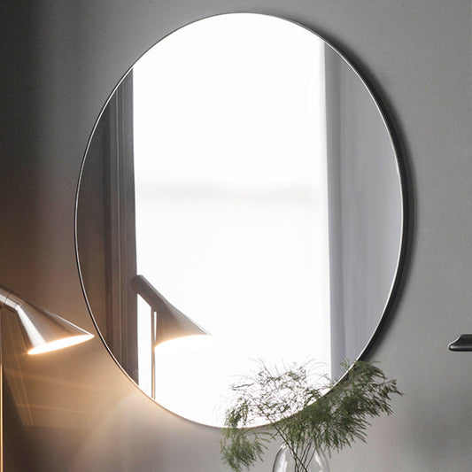 Gallery Hayle black round wall mirror 100 cm