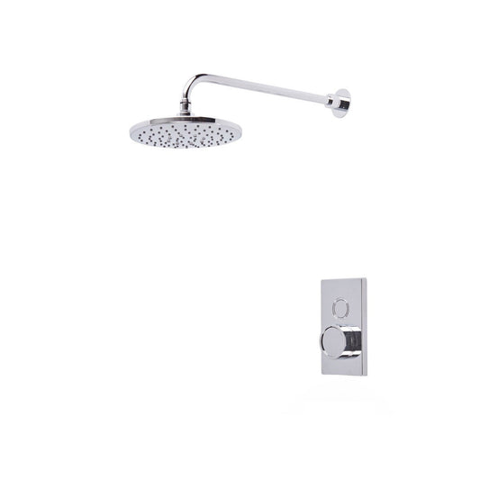 Tavistock Xenon concealed thermostatic shower with overhead rainfall head