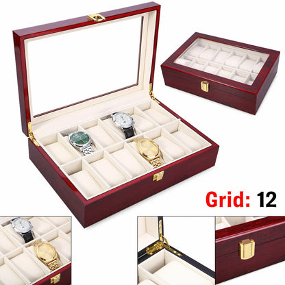 Wooden Watch Storage Box | Jewelry Collection Organizer | Display Case Gift Holder