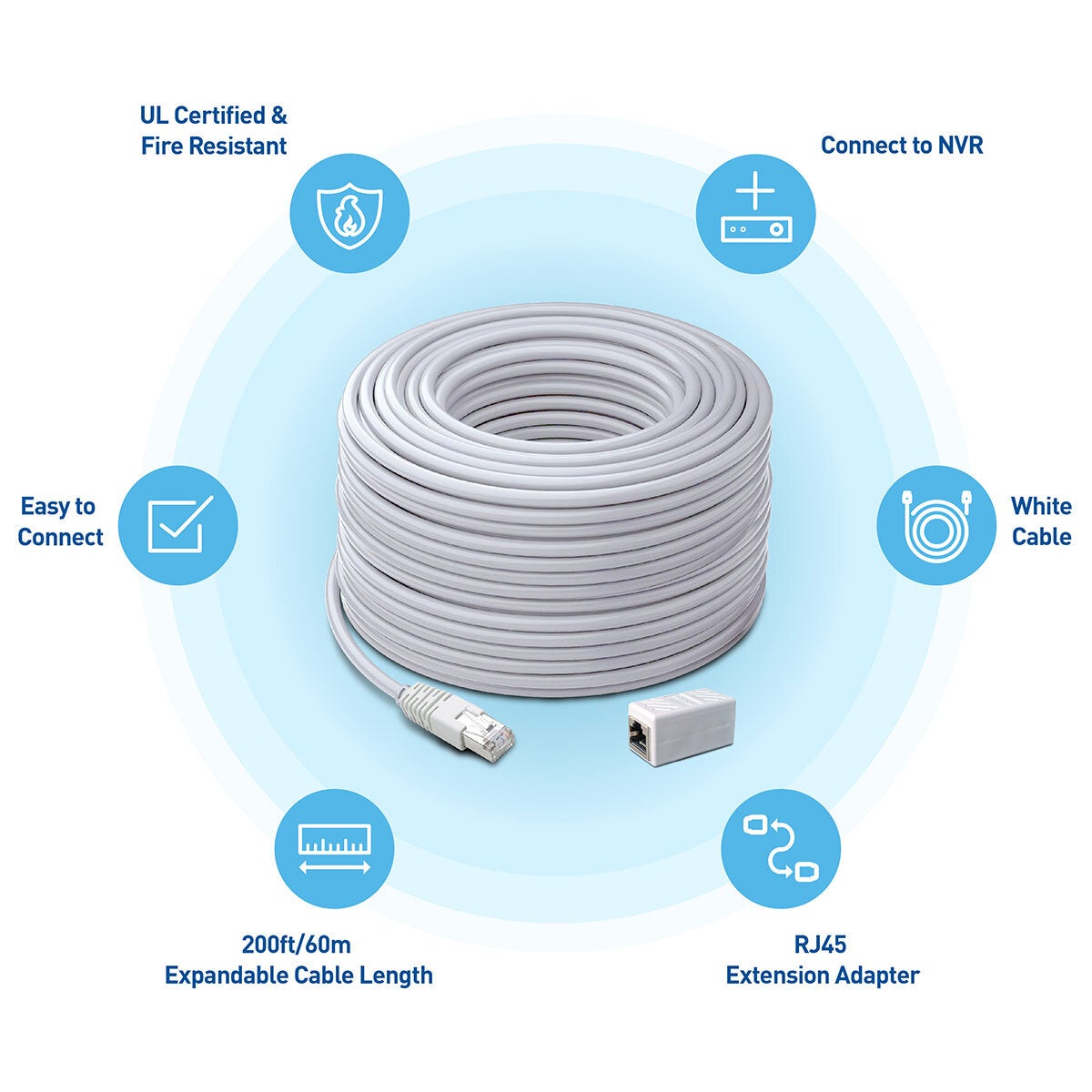 Swann 60m network extension cable – alternate view 3