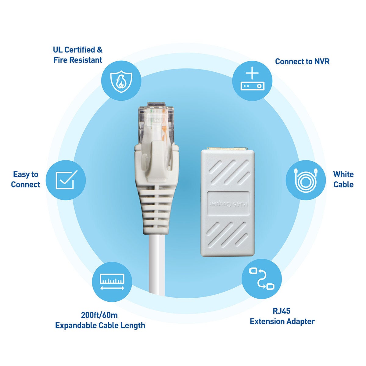 Swann 60m network extension cable – alternate view 4