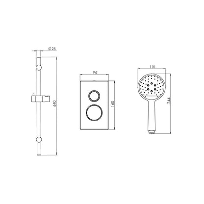 Tavistock Xenon shower kit – alternate view 3
