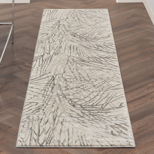 Nourison Rustic Textures Ivory & Grey Runner 66 x 236 cm