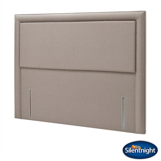 Silentnight Palermo sandstone full height upholstered fabric headboard