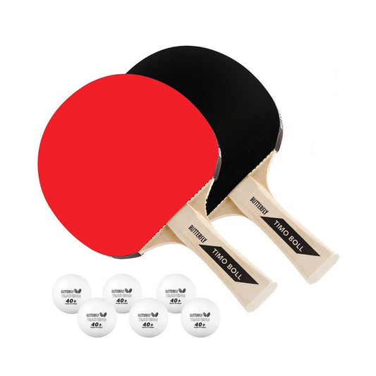 Butterfly Timo Boll table tennis 2 bat set with 6 balls