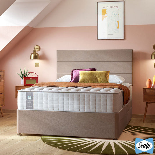 Sealy 4 Drawer Divan Base in Latte