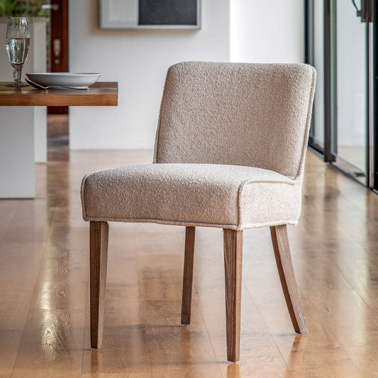 Gallery Tarnby taupe fabric dining chair 2 pack