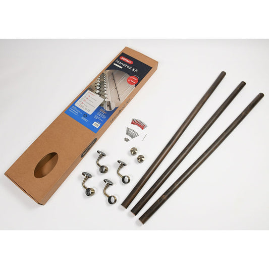 Rothley Ebony wood finish handrail kit, 3600 mm