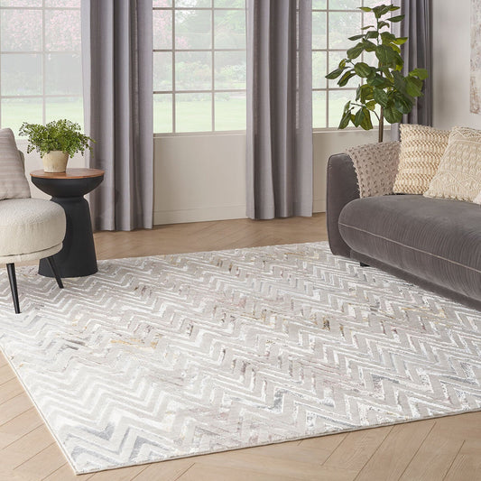 Nourison Glitz multi area rug, low pile polyester with shimmer finish
