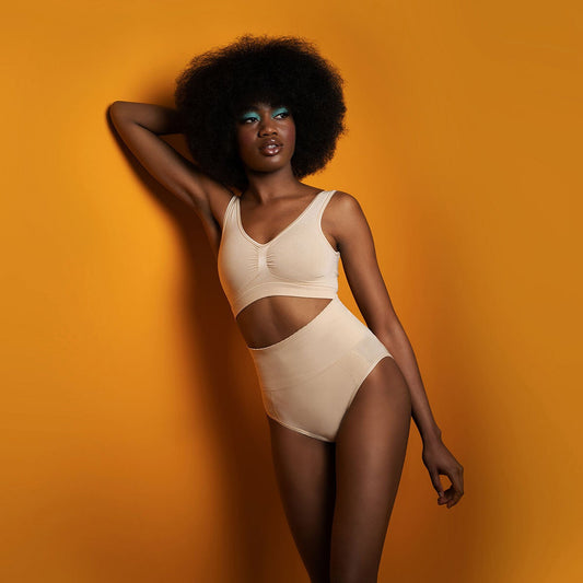 Evenlina Sculpting shapewear brief in almond