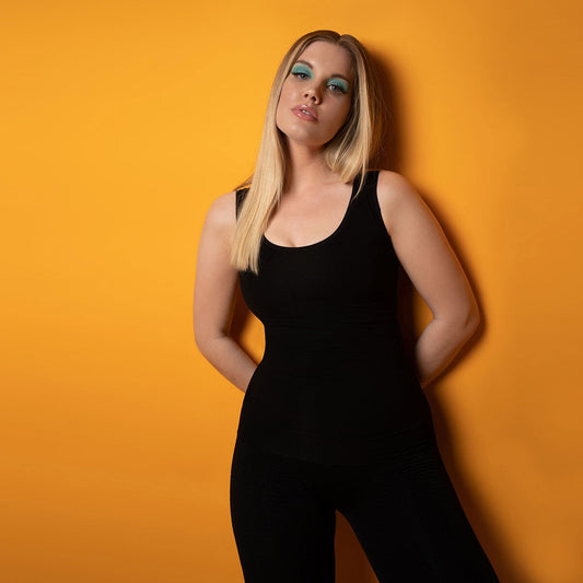 Evenlina seamless shaping compression vest in black