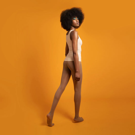 Evenlina sheer shaping support tights in Biscotto, 18-22mmHg