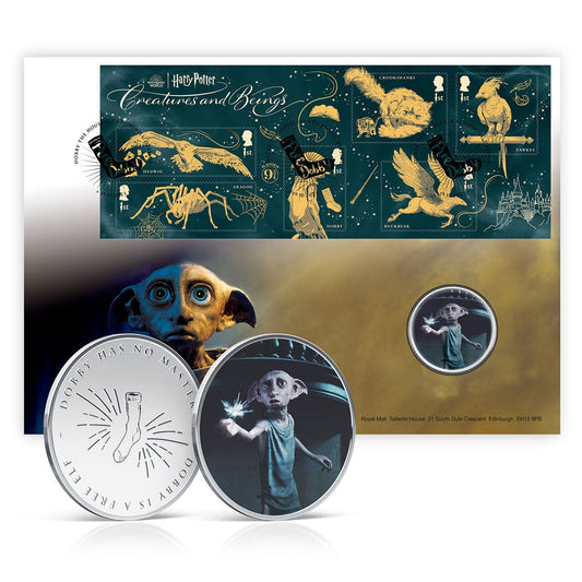 Royal Mail Harry Potter Dobby the House-Elf limited edition medal cover