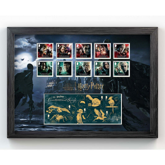 Royal Mail Harry Potter 2023 framed collectable stamps and miniature sheet