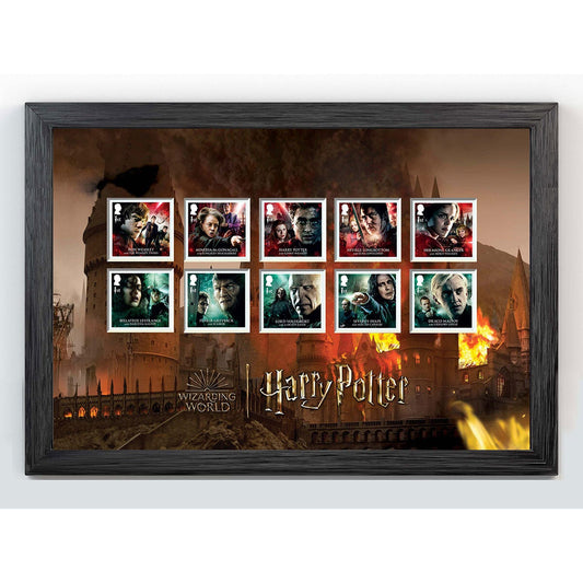 Royal Mail Harry Potter 2023 framed collectable stamp set of 10