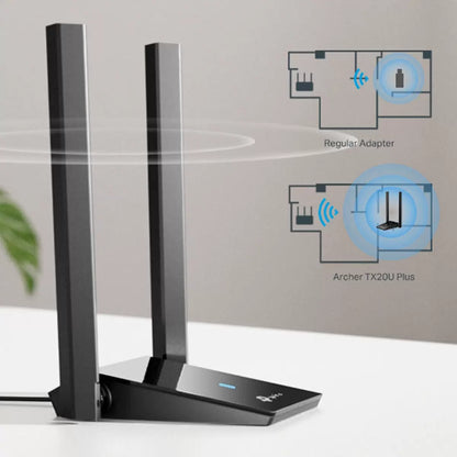 TP-Link Archer AX75E WiFi 6E Tri-Band Router + Archer TX20U AX1800 USB Adapter | Ultra-Fast Whole Home & PC Wireless Upgrade