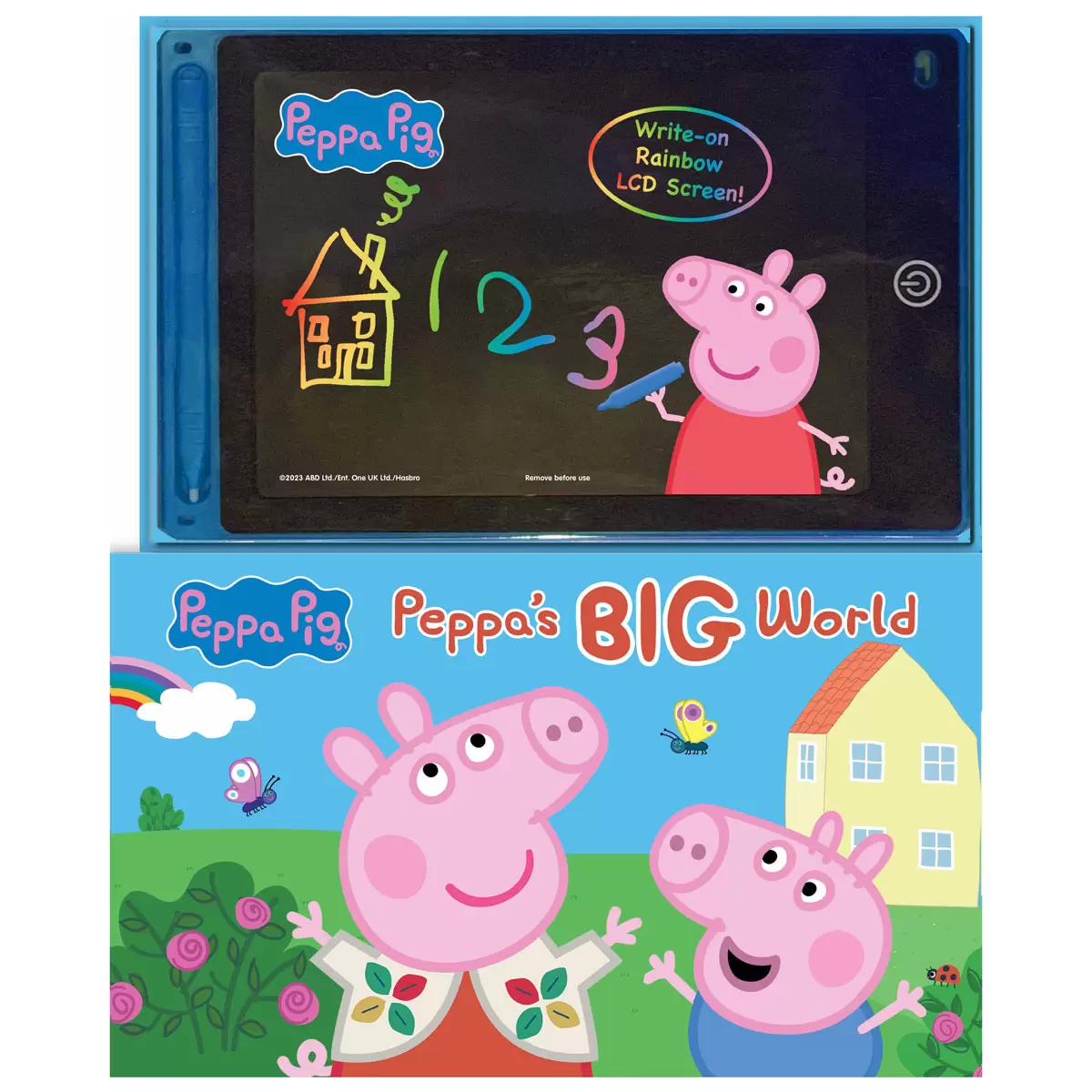 LCD Interactive Board Book in 4 Options – Reusable Rainbow Drawing Pad & Storybook Bundle