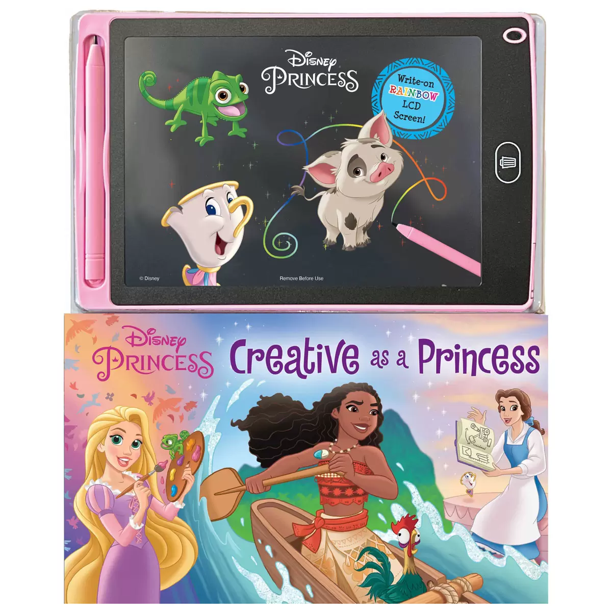 LCD Interactive Board Book in 4 Options – Reusable Rainbow Drawing Pad & Storybook Bundle