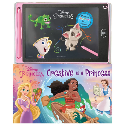 LCD Interactive Board Book in 4 Options – Reusable Rainbow Drawing Pad & Storybook Bundle