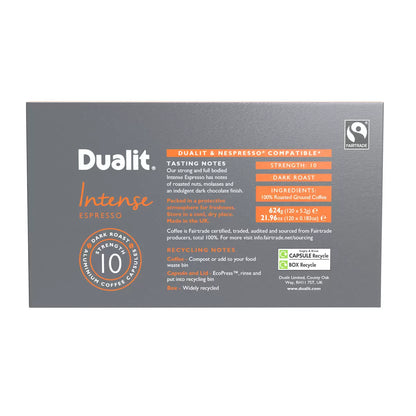Dualit Nespresso Compatible Aluminium Capsules, 120 Servings | Fresh Aluminium Sealed Coffee Pods | Nespresso Machine Users